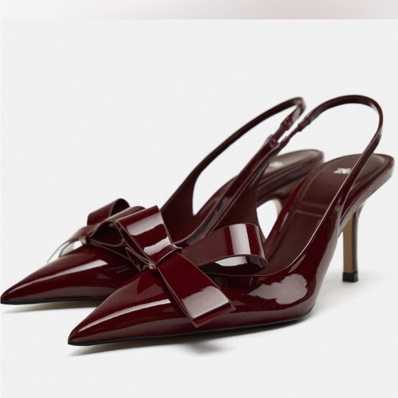 Zara Shoes Zara Burgandy Stunner Heels Size 39 Or 85 Us Poshmark